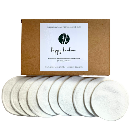 Eco-friendly bamboo reusable make up remover pads (includes 10 pads)