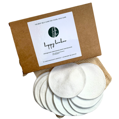Eco-friendly bamboo reusable make up remover pads (includes 10 pads)
