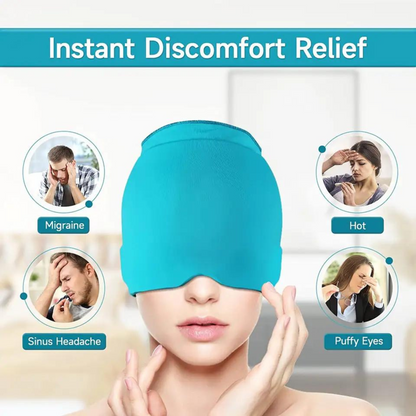 Migraine relief cap – cold or hot soothing compression therapy