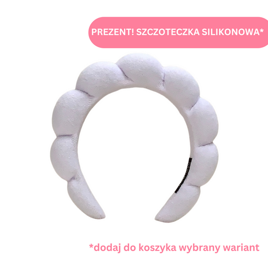 Soft sponge padded SPA headband (white)